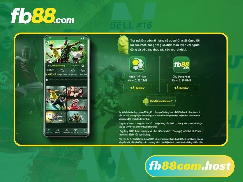 Tải App FB88 với hệ điều hành Android